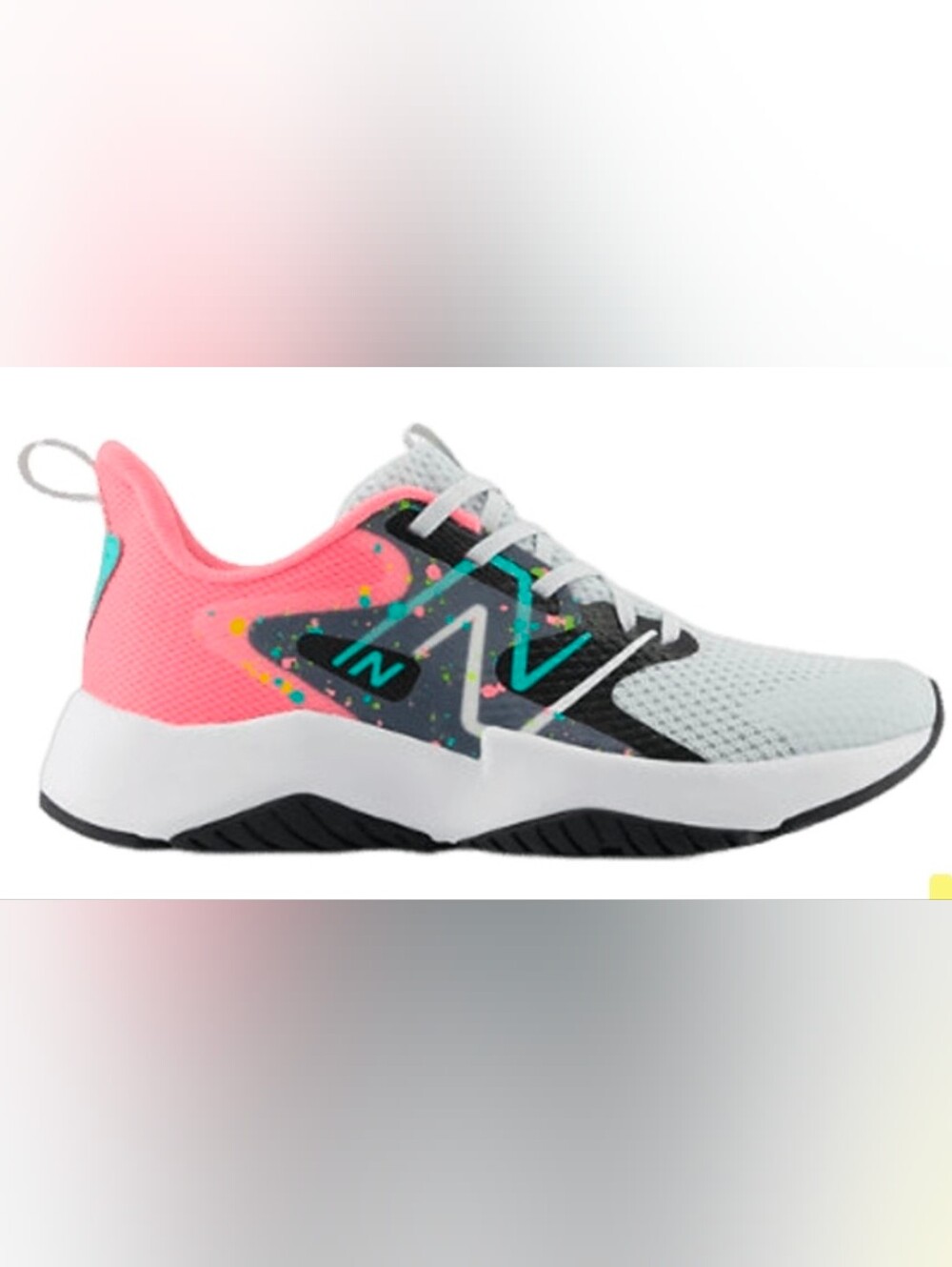 Kids Athletic Sneakers - Gray, Pink & Teal